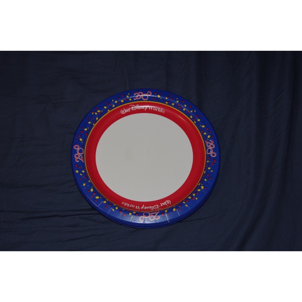 Vintage Walt Disney World 2000 Y2K Millenium Paper Plates lot of 12‎